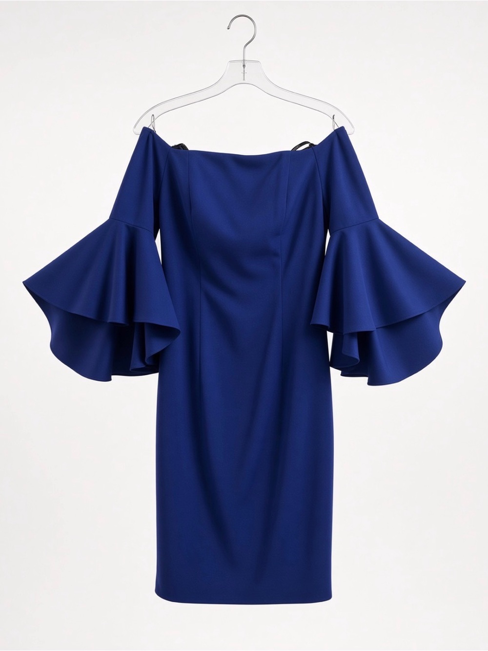 Calvin Klein Royal Blue Off Shoulder Ruffle Sleeve Dress NWT size2